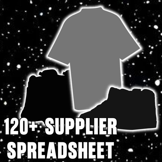 120+ Supplier Spreadsheet